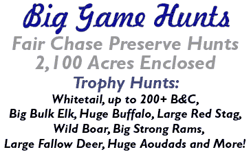 trophy preserve hunting